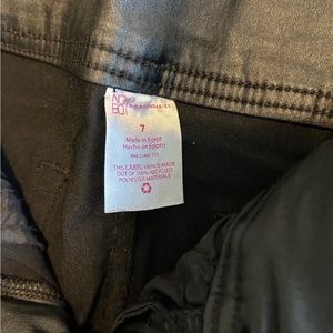 Faux black leather pants